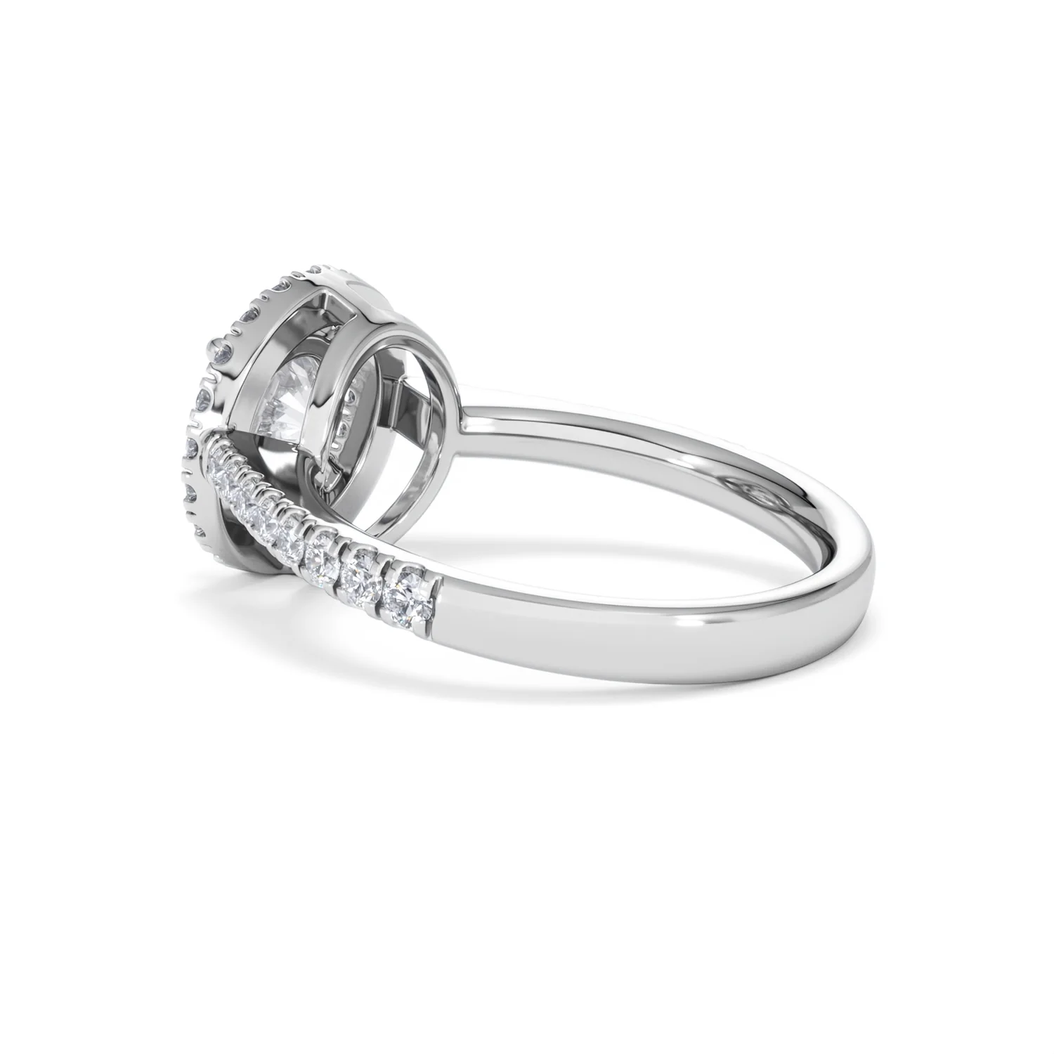 Ella Halo Lab Diamond Engagement Ring IGI 1.30ct F/VS1 18K White Gold - Image 60