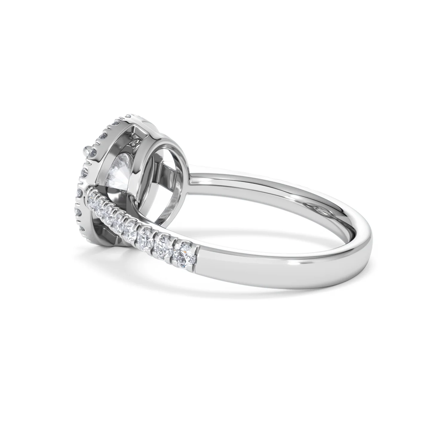 Ella Halo Lab Diamond Engagement Ring IGI 1.30ct F/VS1 18K White Gold - Image 61