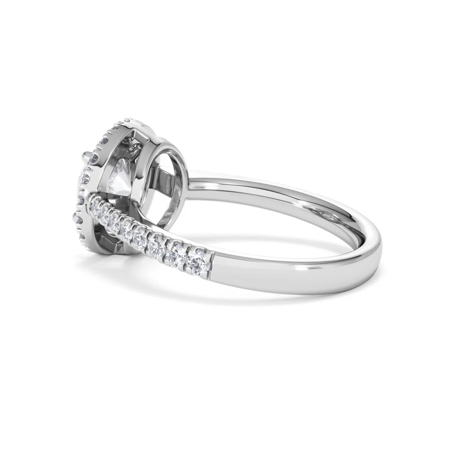 Ella Halo Lab Diamond Engagement Ring IGI 1.30ct F/VS1 18K White Gold - Image 62