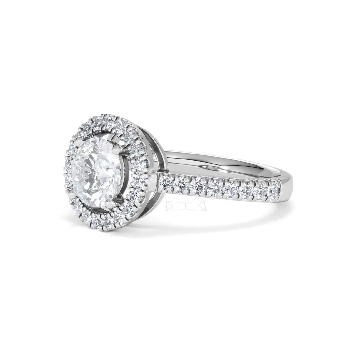 Ella Halo Lab Diamond Engagement Ring IGI 1.30ct F/VS1 18K White Gold - Image 78