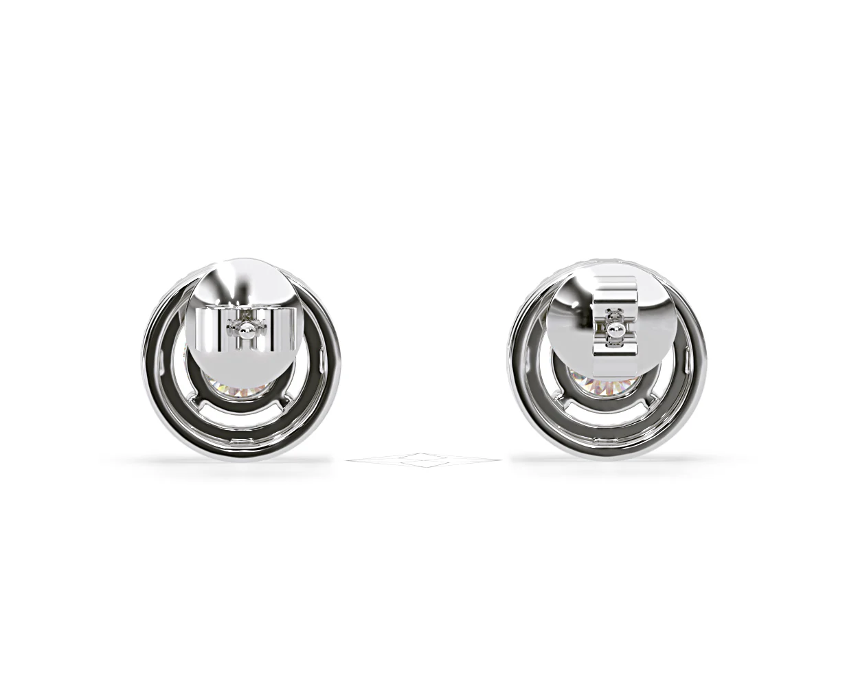 Ella Lab Diamond Halo Earrings 1.34ct in 18K White Gold F/VS1 - Image 46