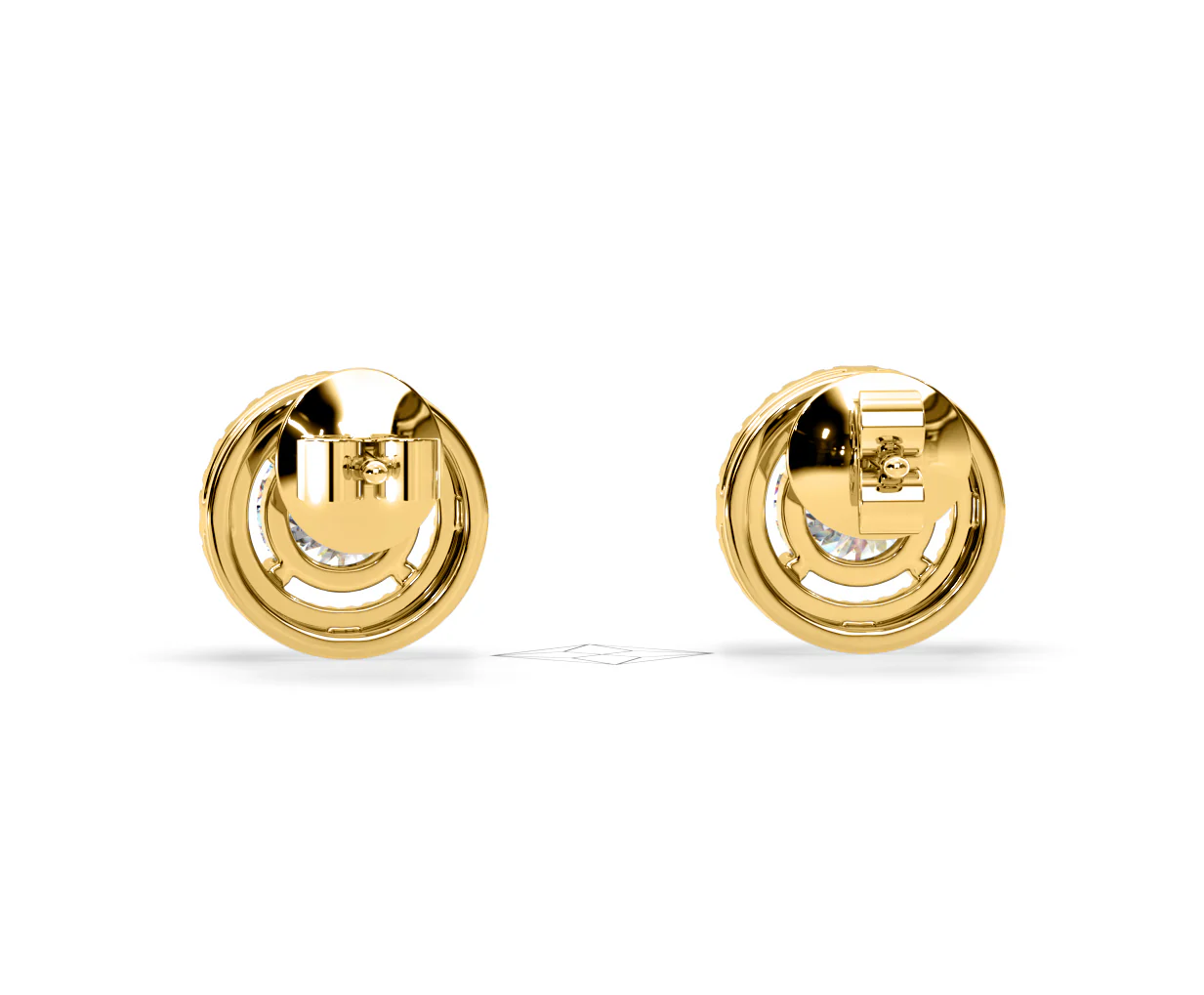 Ella Lab Diamond Halo Earrings 1.34ct in 18K Yellow Gold F/VS1 - Image 45