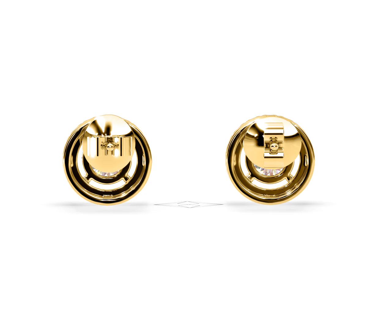 Ella Lab Diamond Halo Earrings 1.34ct in 18K Yellow Gold F/VS1 - Image 46