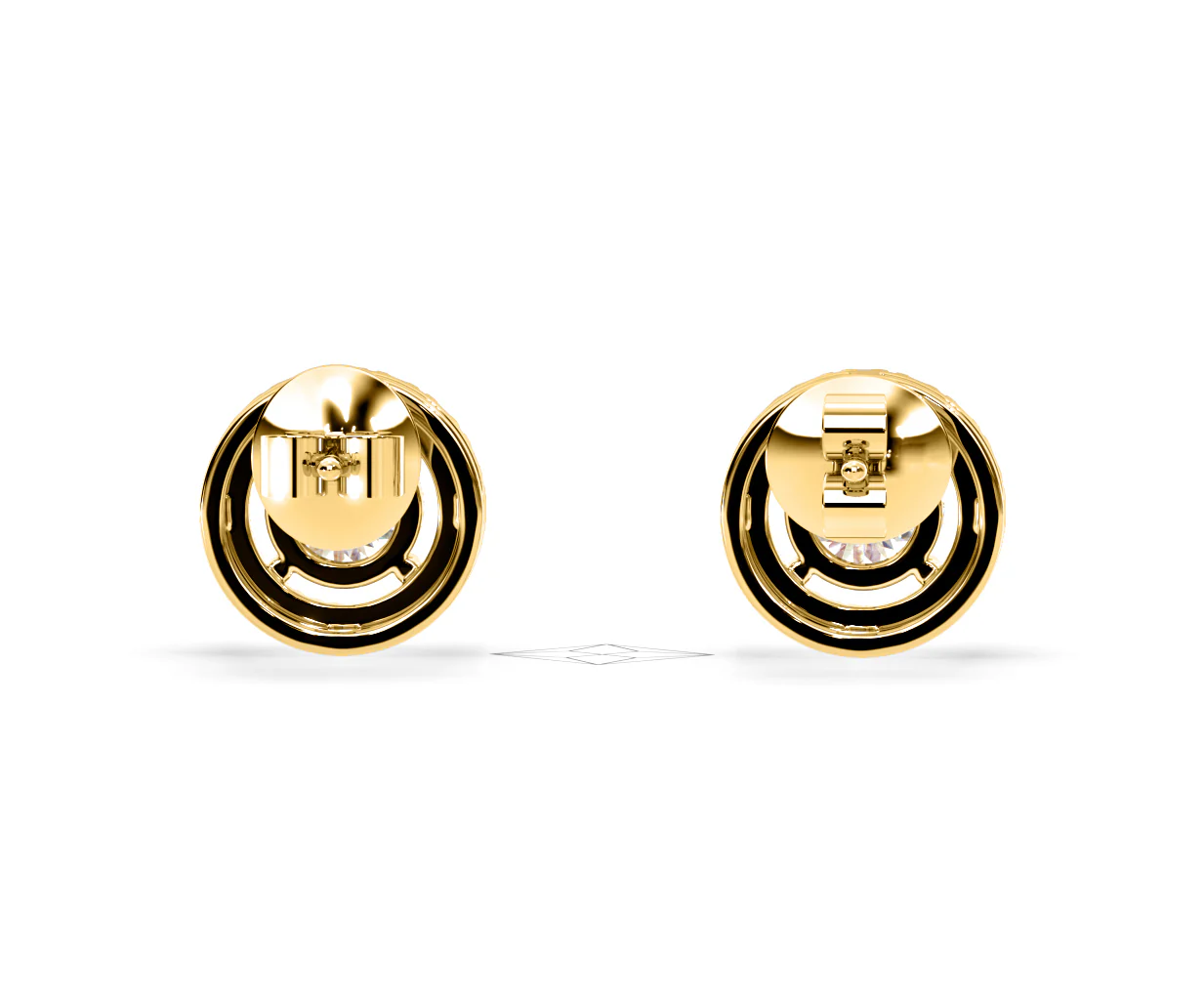Ella Lab Diamond Halo Earrings 1.34ct in 18K Yellow Gold F/VS1 - Image 47