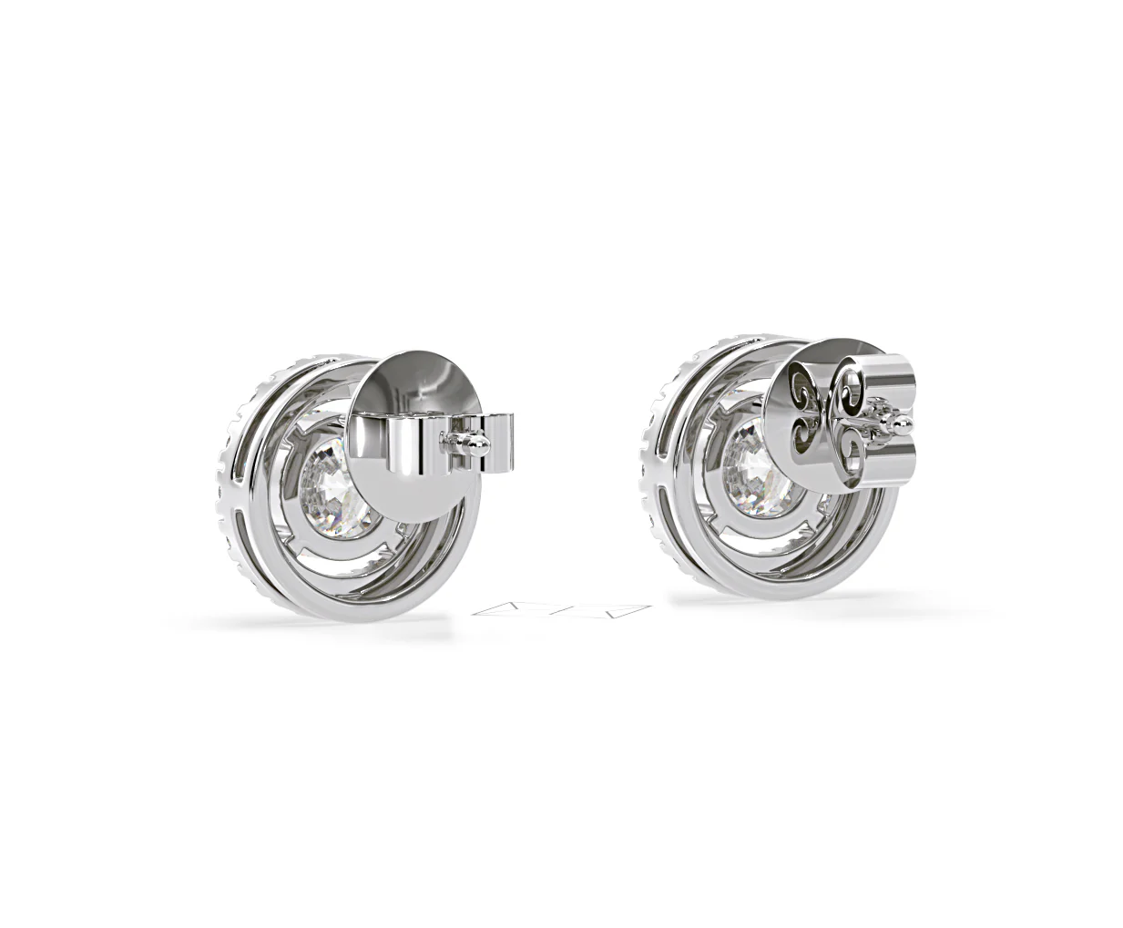 Ella Lab Diamond Halo Earrings 2.45ct in 18K White Gold F/VS1 - Image 40