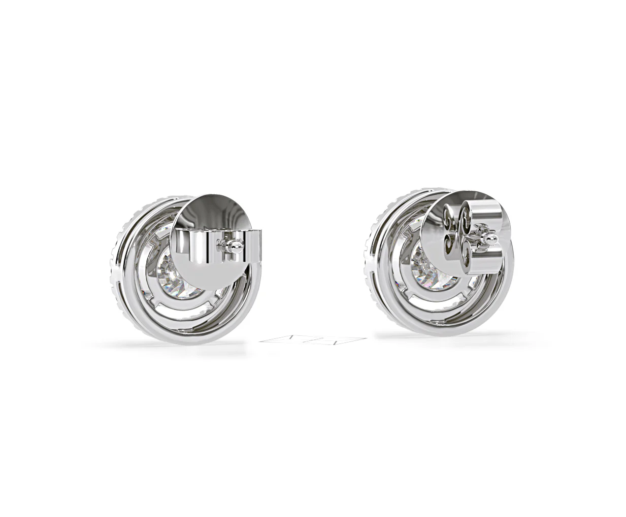 Ella Lab Diamond Halo Earrings 2.45ct in 18K White Gold F/VS1 - Image 42