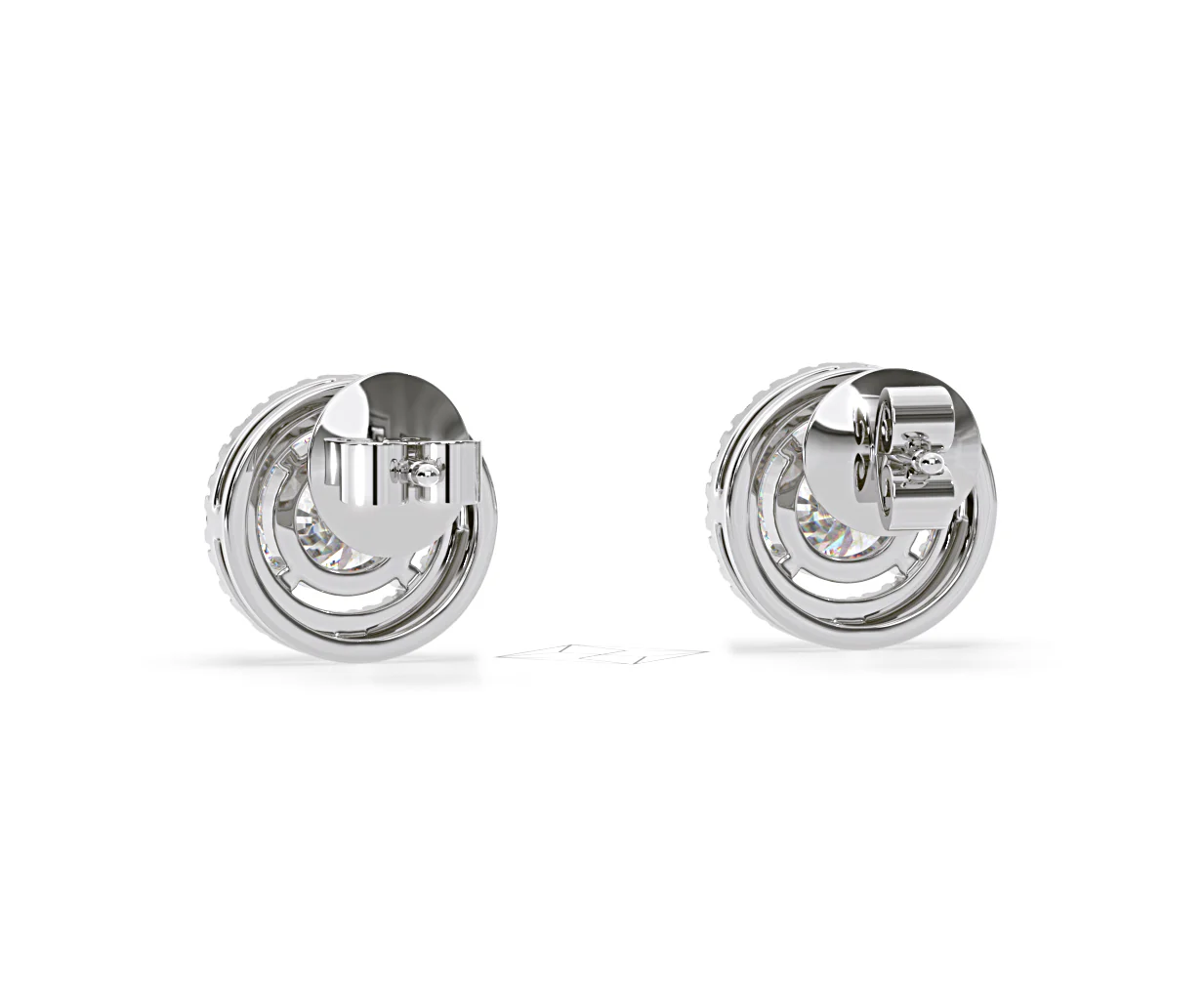 Ella Lab Diamond Halo Earrings 2.45ct in 18K White Gold F/VS1 - Image 43