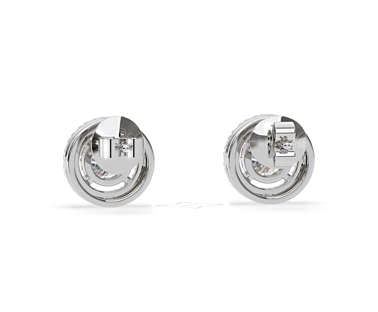 Ella Lab Diamond Halo Earrings 2.45ct in 18K White Gold F/VS1 - Image 44