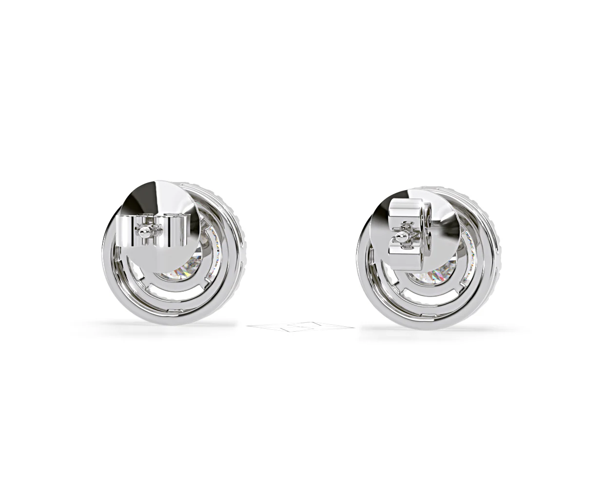 Ella Lab Diamond Halo Earrings 2.45ct in 18K White Gold F/VS1 - Image 49