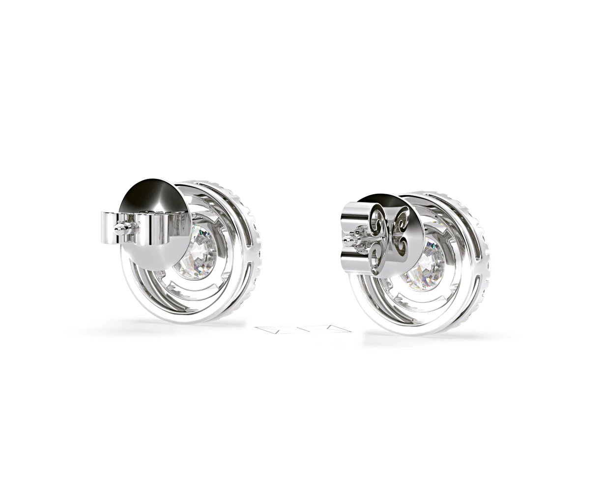 Ella Lab Diamond Halo Earrings 2.45ct in 18K White Gold F/VS1 - Image 53