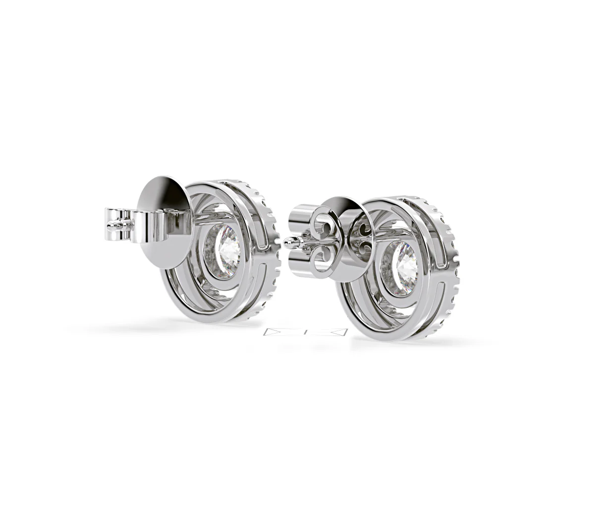 Ella Lab Diamond Halo Earrings 2.45ct in 18K White Gold F/VS1 - Image 57