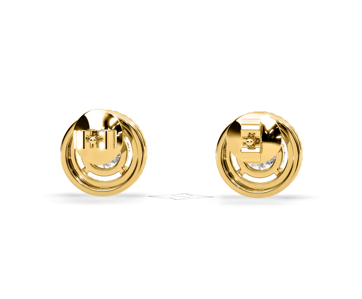 Ella Lab Diamond Halo Earrings 2.45ct in 18K Yellow Gold F/VS1 - Image 48