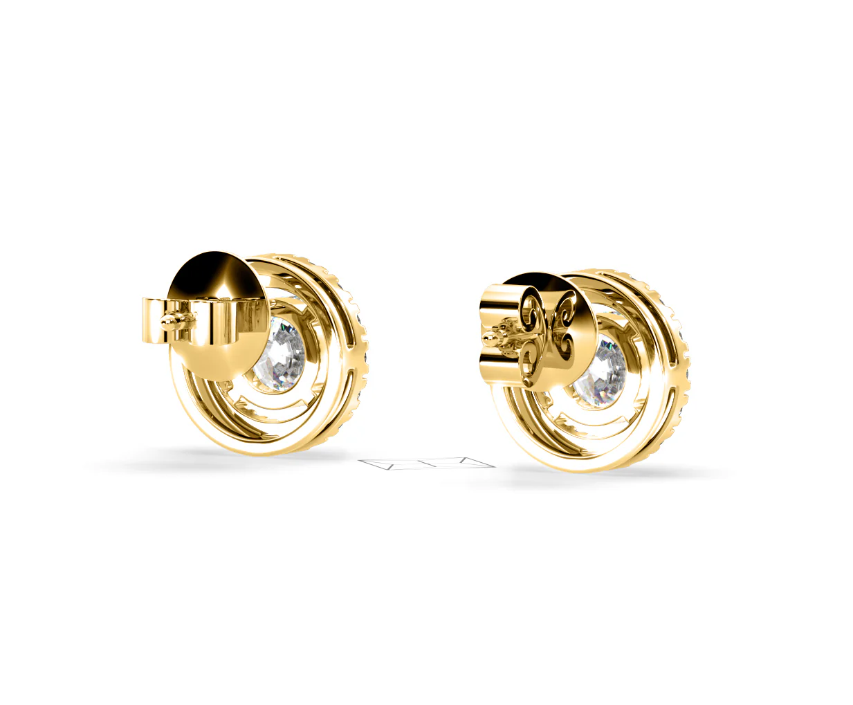 Ella Lab Diamond Halo Earrings 2.45ct in 18K Yellow Gold F/VS1 - Image 53