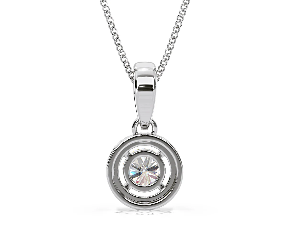 Ella Lab Diamond Halo Necklace in 18K White Gold 0.71ct G/VS1 - Image 45