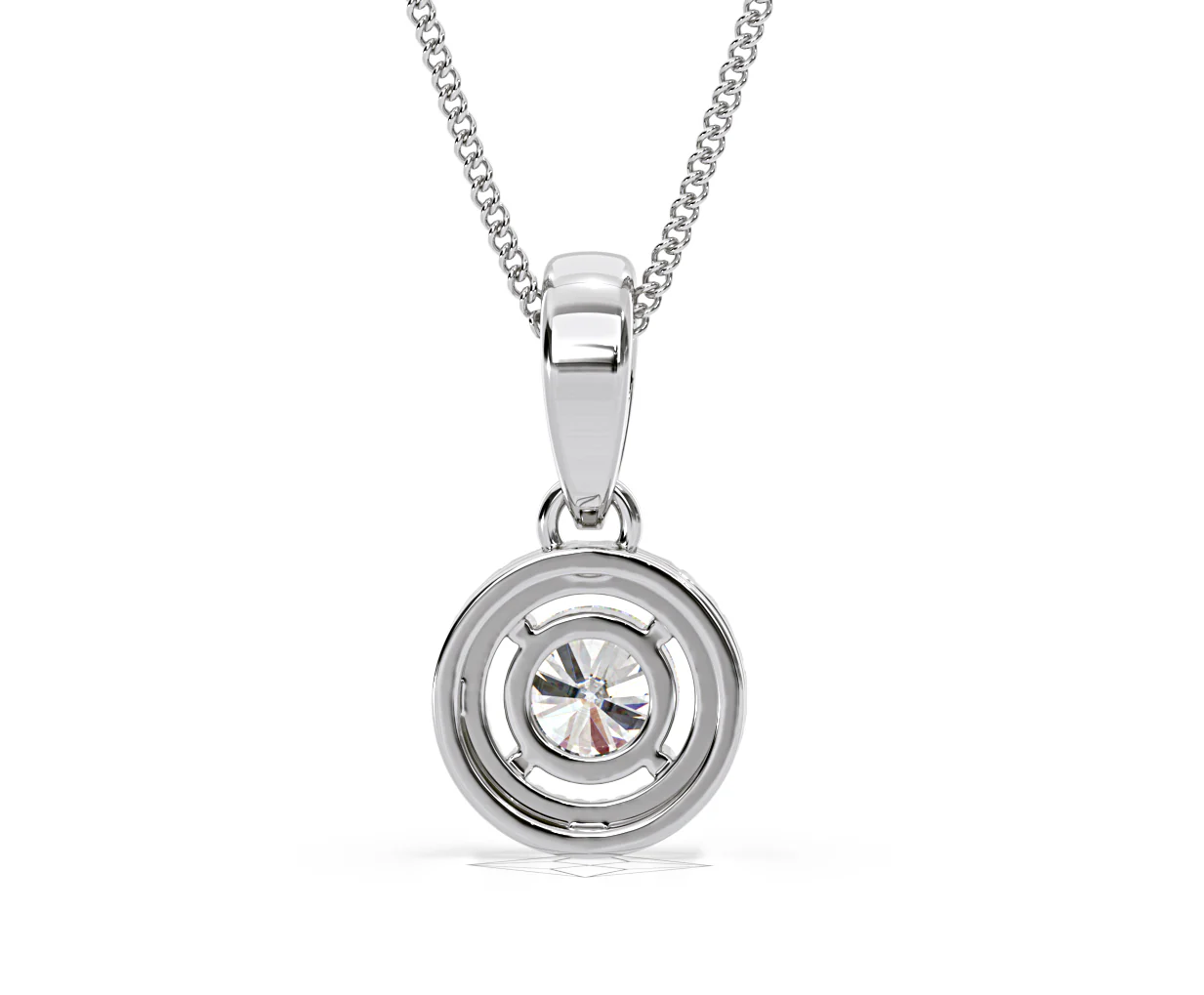 Ella Lab Diamond Halo Necklace in 18K White Gold 0.71ct G/VS1 - Image 46