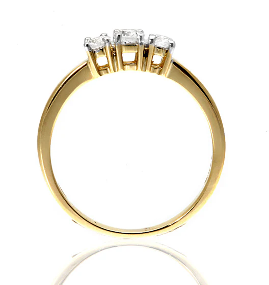 Ellie 18K Gold 3 Stone Lab Diamond Ring 0.50CT G/VS - Image 2