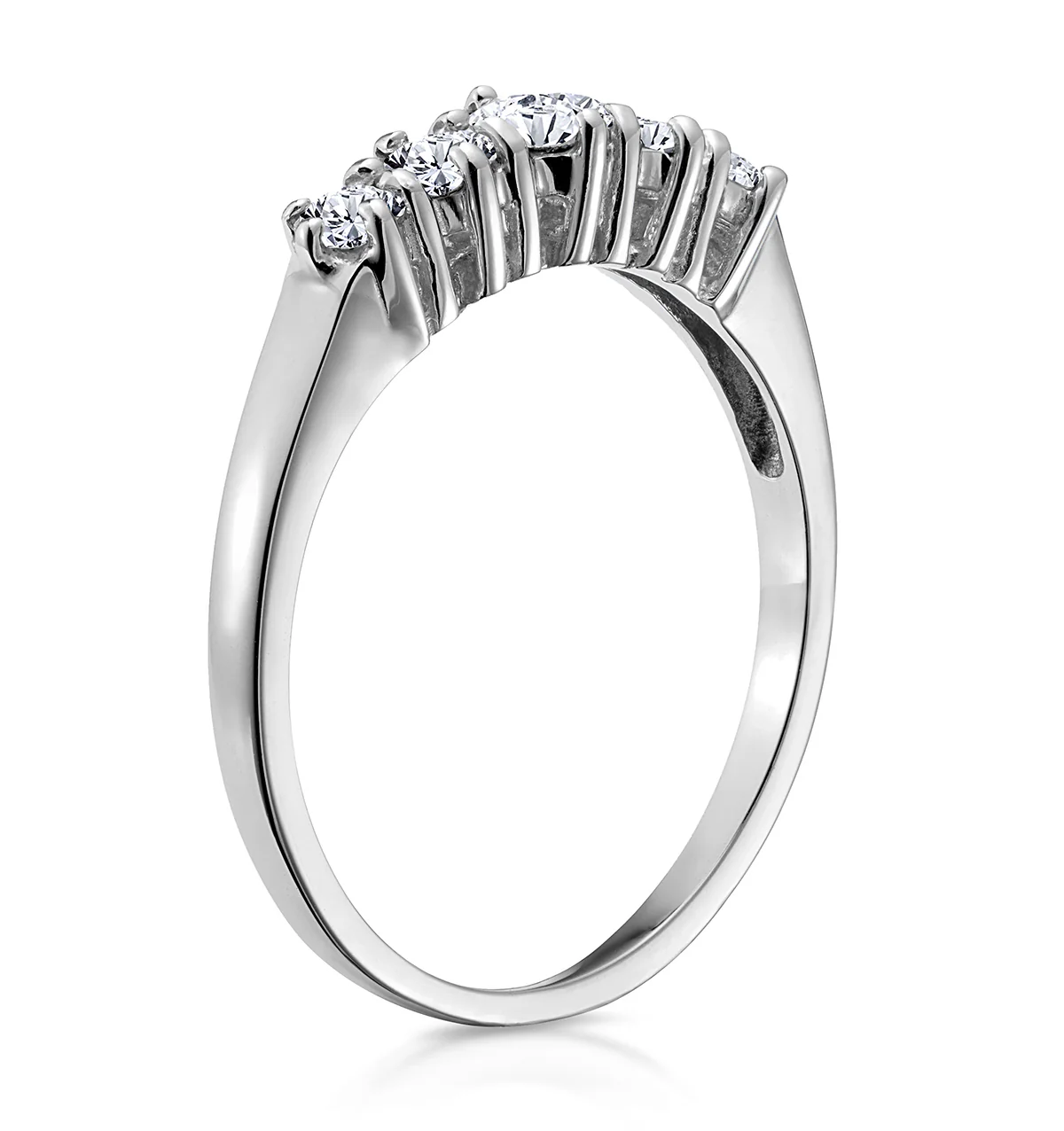 Ellie 18K White Gold 5 Stone Diamond Eternity Ring 0.50CT - Image 3