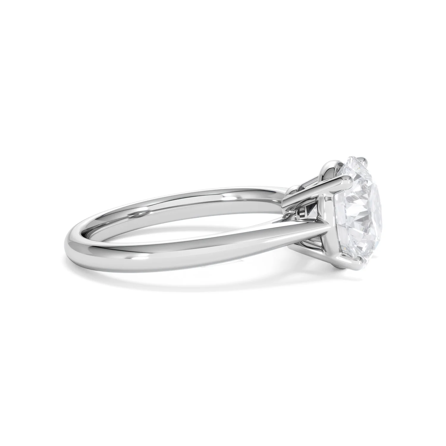 Elysia 3.00ct Lab Diamond Round Cut Engagement Ring in 18K White Gold G/VS1 - Image 26