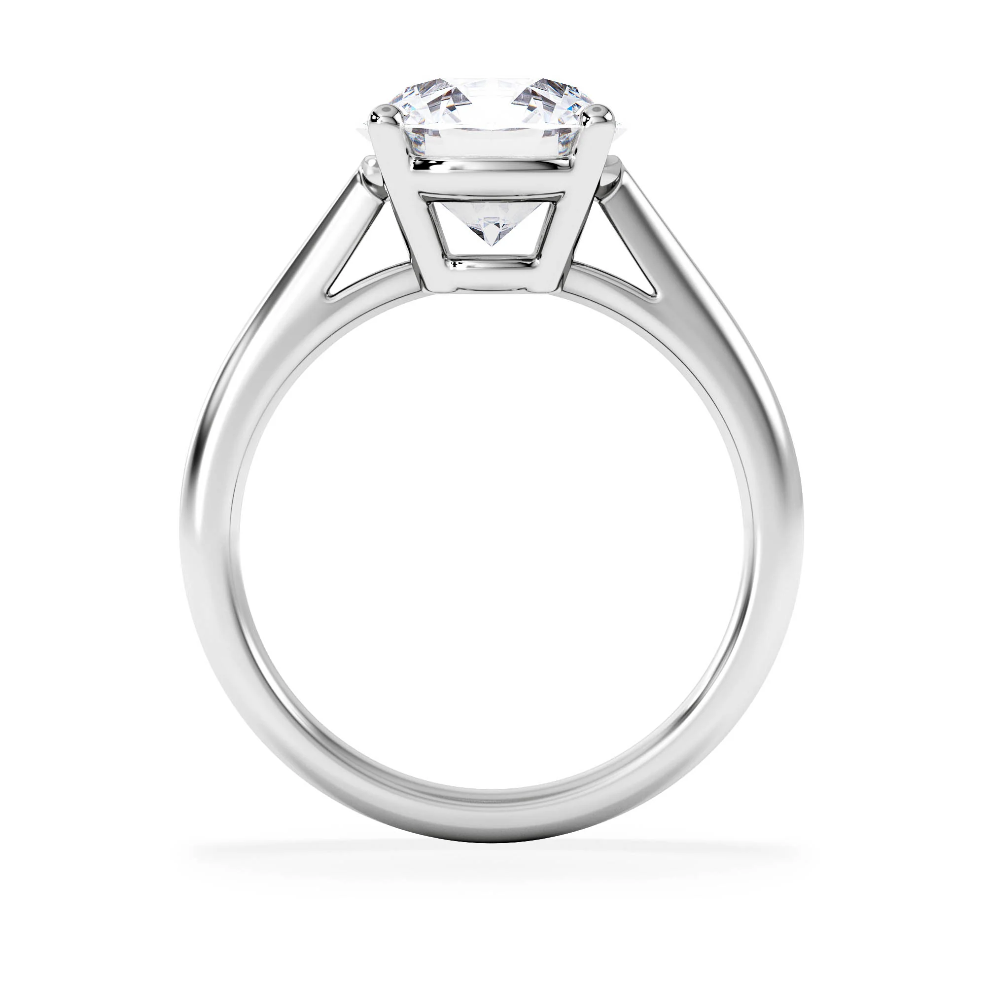 Elysia 3.00ct Lab Diamond Round Cut Engagement Ring in 18K White Gold G/VS1 - Image 3