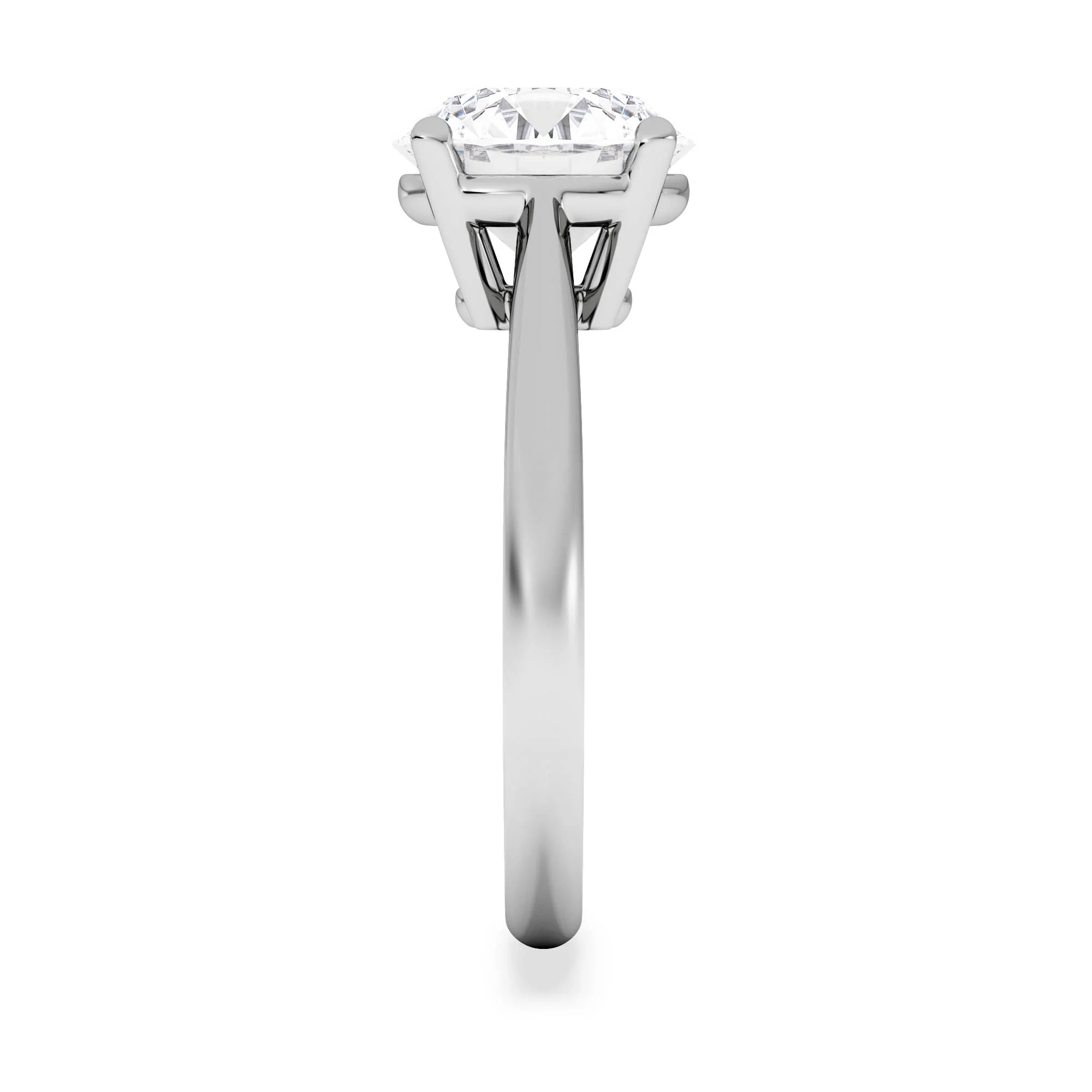 Elysia 3.00ct Lab Diamond Round Cut Engagement Ring in 18K White Gold G/VS1 - Image 5