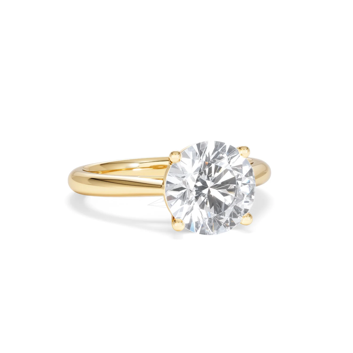 Elysia 3.00ct Lab Diamond Round Cut Engagement Ring in 18K Yellow Gold G/VS1 - Image 12