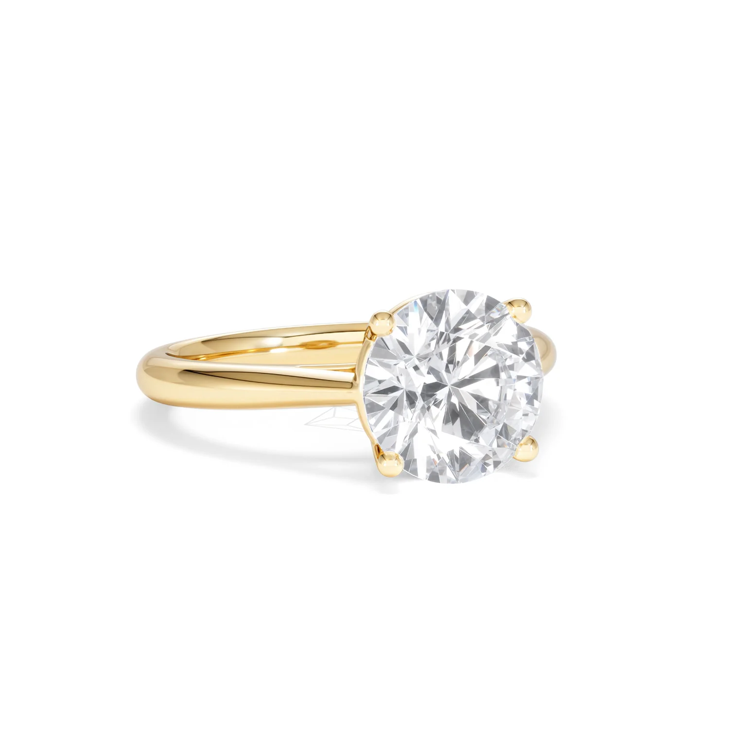 Elysia 3.00ct Lab Diamond Round Cut Engagement Ring in 18K Yellow Gold G/VS1 - Image 13