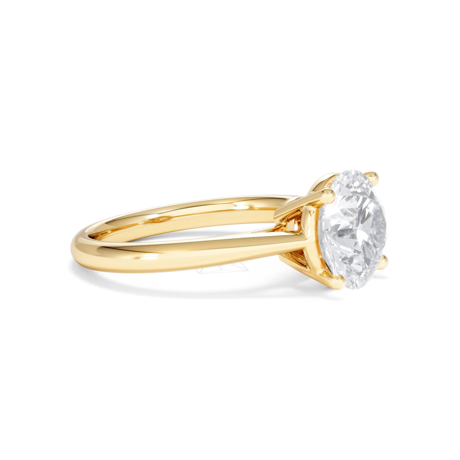 Elysia 3.00ct Lab Diamond Round Cut Engagement Ring in 18K Yellow Gold G/VS1 - Image 21