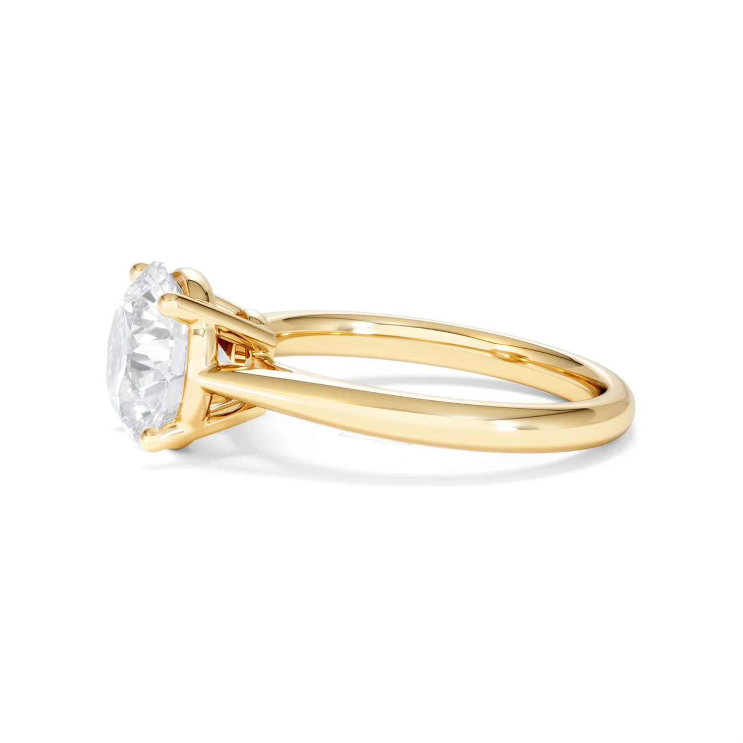 Elysia 3.00ct Lab Diamond Round Cut Engagement Ring in 18K Yellow Gold G/VS1 - Image 71