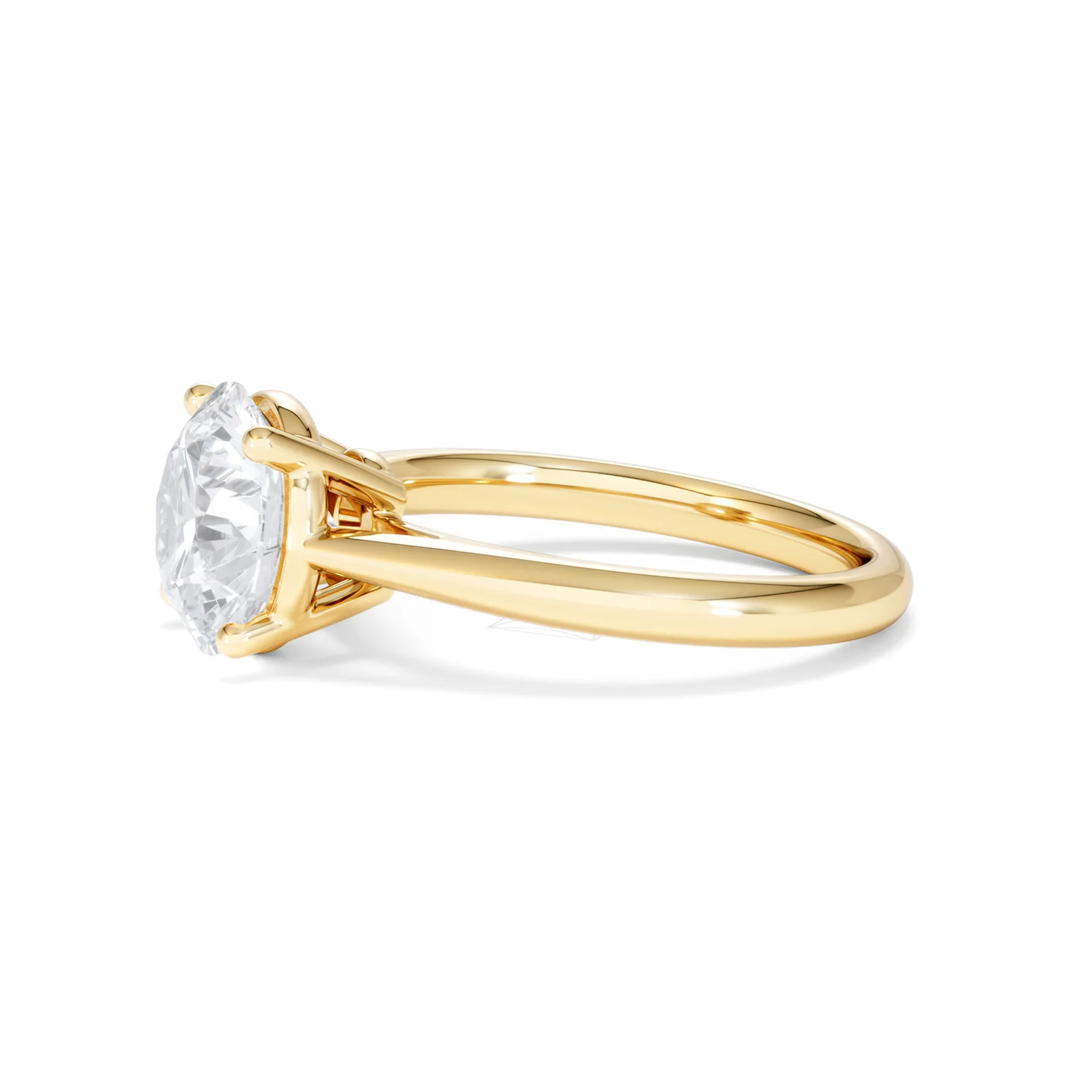 Elysia 3.00ct Lab Diamond Round Cut Engagement Ring in 18K Yellow Gold G/VS1 - Image 72