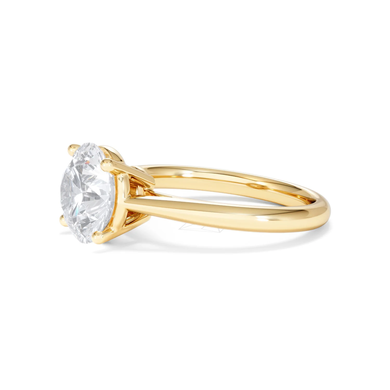 Elysia 3.00ct Lab Diamond Round Cut Engagement Ring in 18K Yellow Gold G/VS1 - Image 74