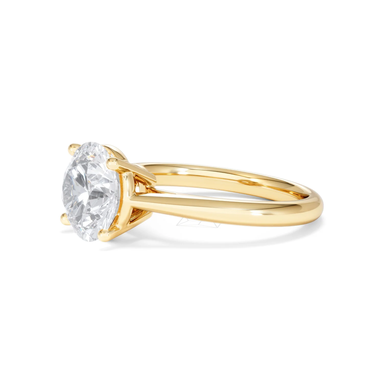 Elysia 3.00ct Lab Diamond Round Cut Engagement Ring in 18K Yellow Gold G/VS1 - Image 75