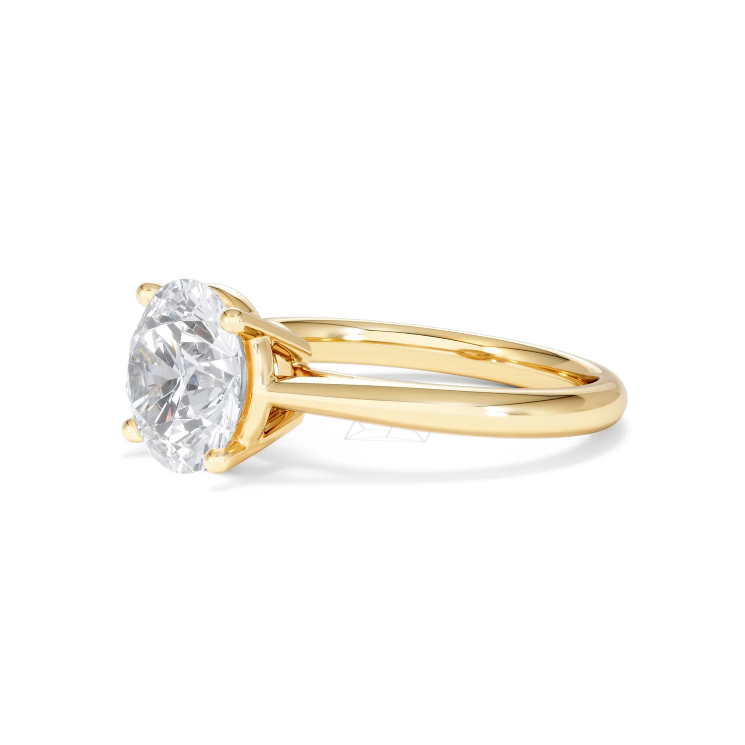 Elysia 3.00ct Lab Diamond Round Cut Engagement Ring in 18K Yellow Gold G/VS1 - Image 76