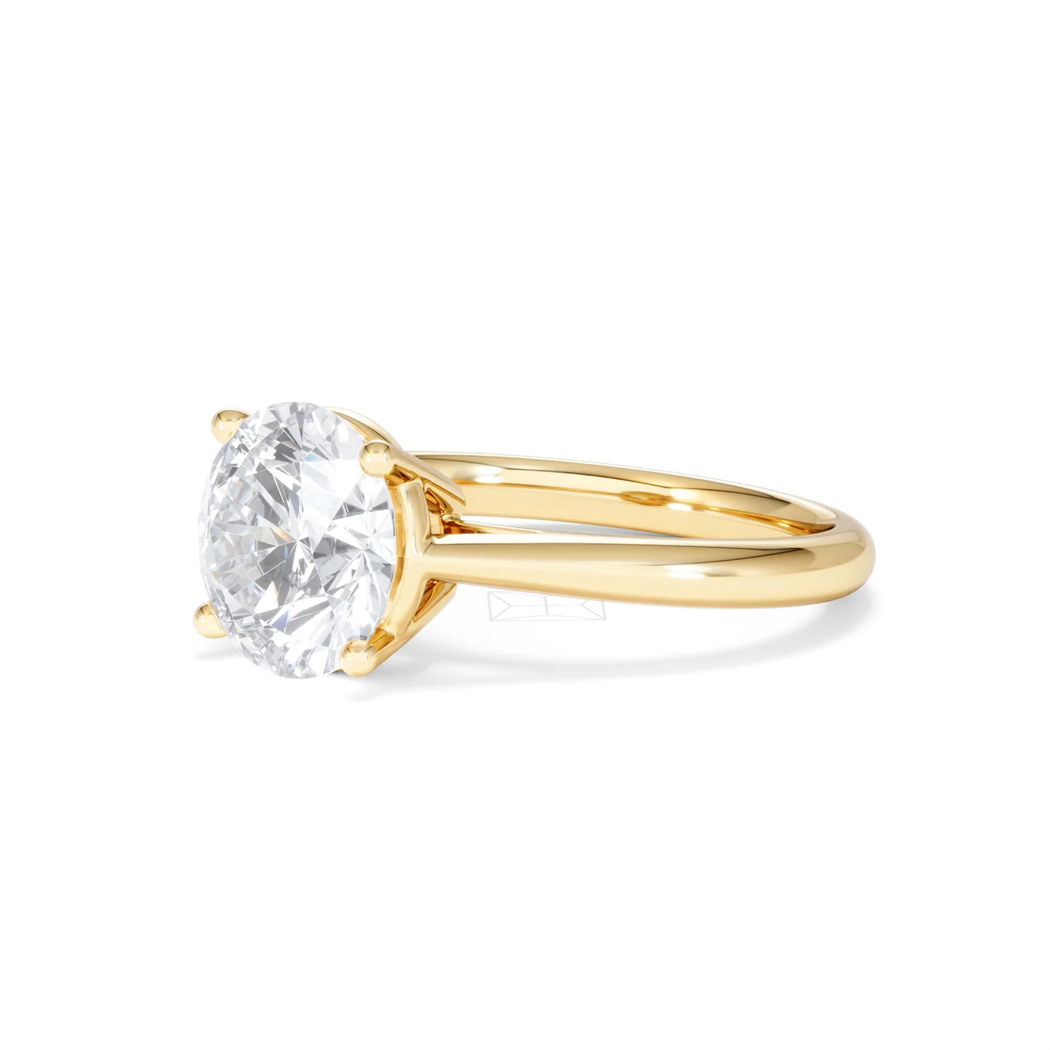 Elysia 3.00ct Lab Diamond Round Cut Engagement Ring in 18K Yellow Gold G/VS1 - Image 78