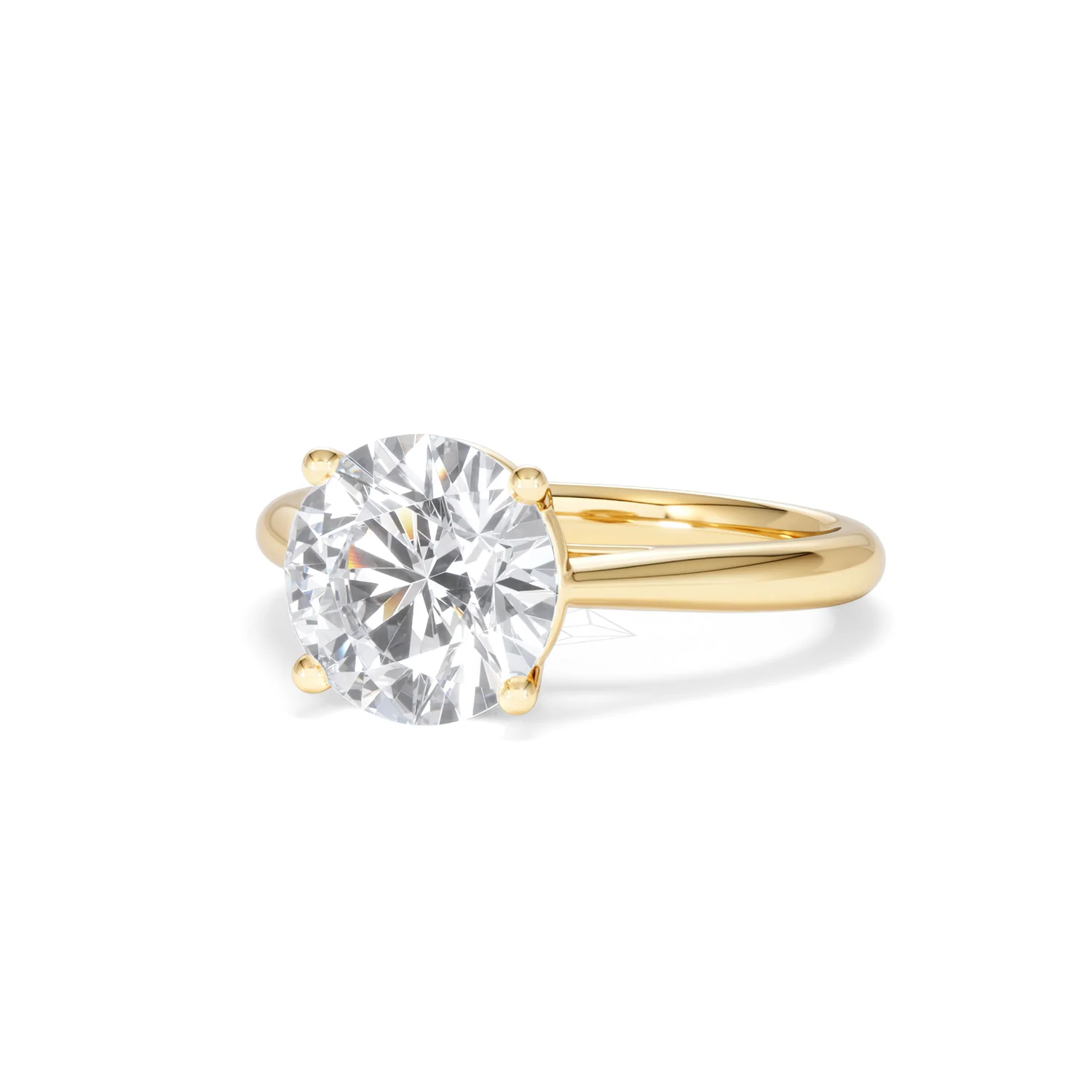 Elysia 3.00ct Lab Diamond Round Cut Engagement Ring in 18K Yellow Gold G/VS1 - Image 83