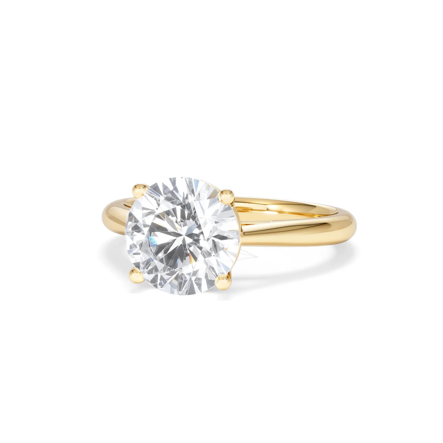 Elysia 3.00ct Lab Diamond Round Cut Engagement Ring in 18K Yellow Gold G/VS1 - Image 84