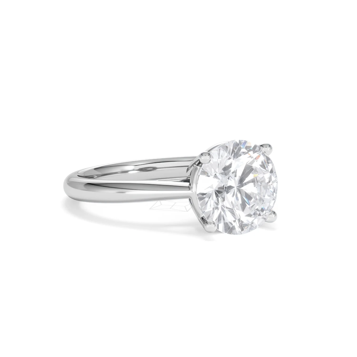 Elysia 3.00ct Lab Diamond Round Cut Engagement Ring in Platinum G/VS1 - Image 16
