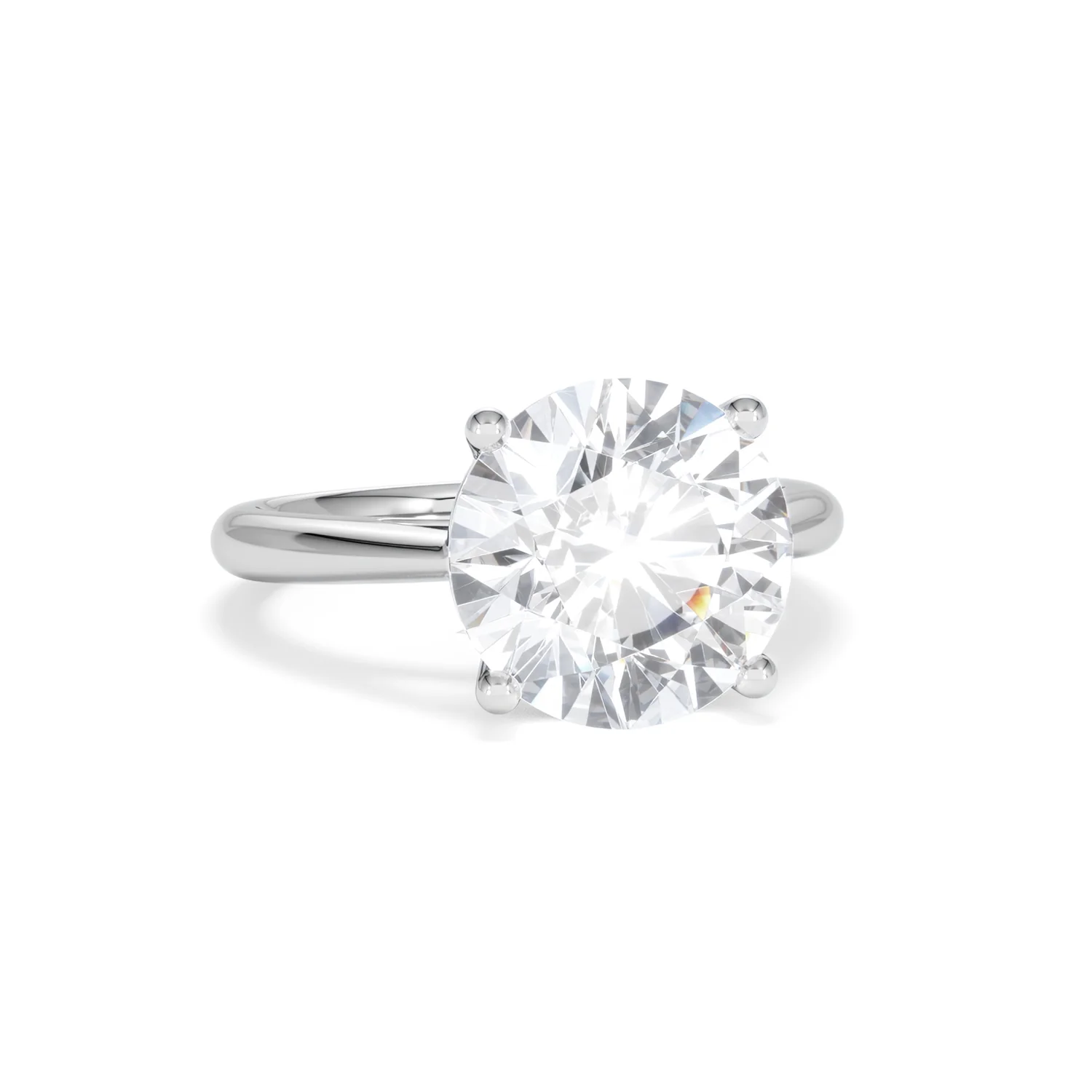 Elysia 5.00ct Lab Diamond Round Cut Engagement Ring in 18K White Gold G/VS1 - Image 12