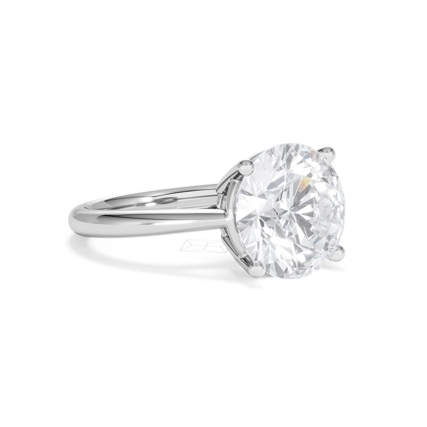 Elysia 5.00ct Lab Diamond Round Cut Engagement Ring in 18K White Gold G/VS1 - Image 17
