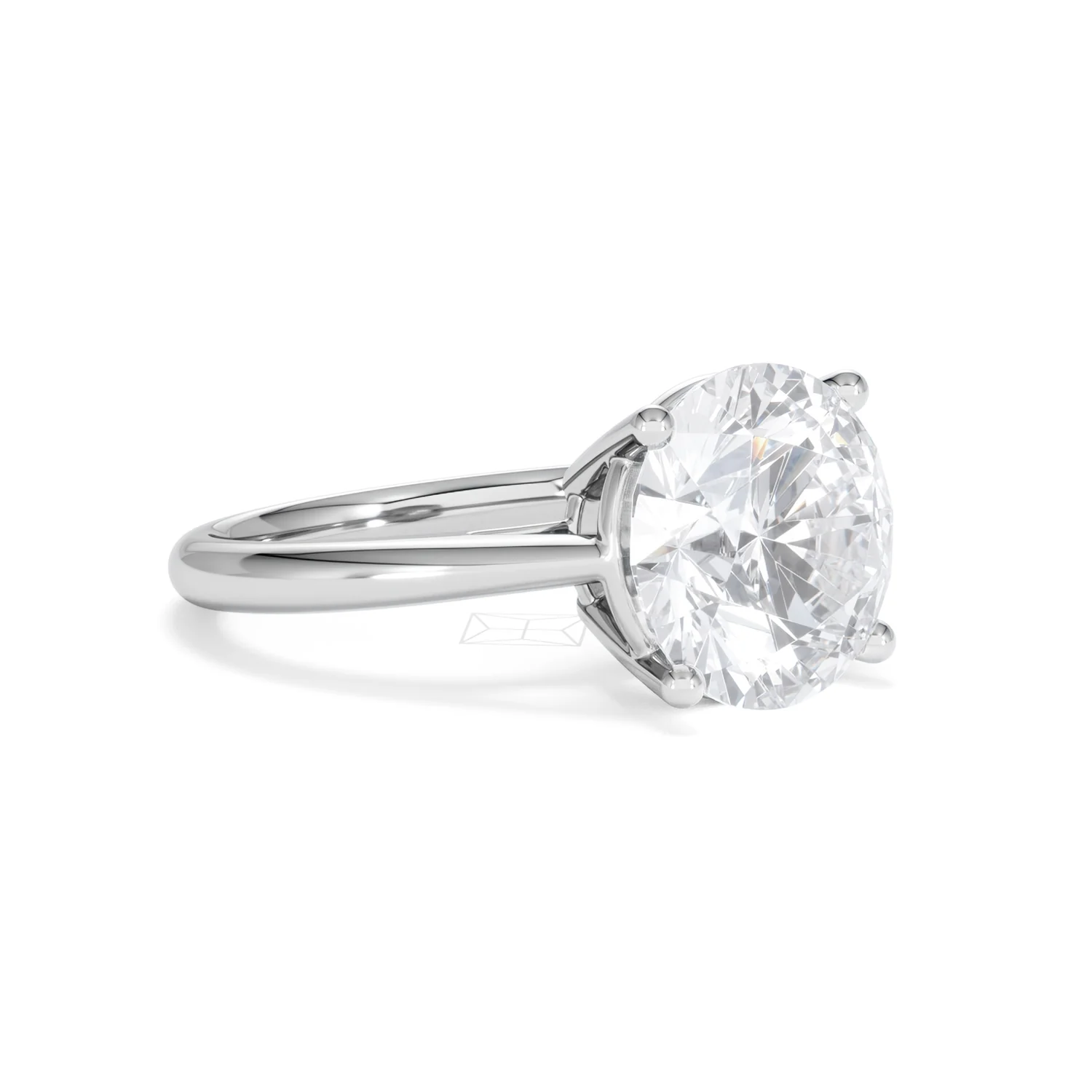 Elysia 5.00ct Lab Diamond Round Cut Engagement Ring in 18K White Gold G/VS1 - Image 18