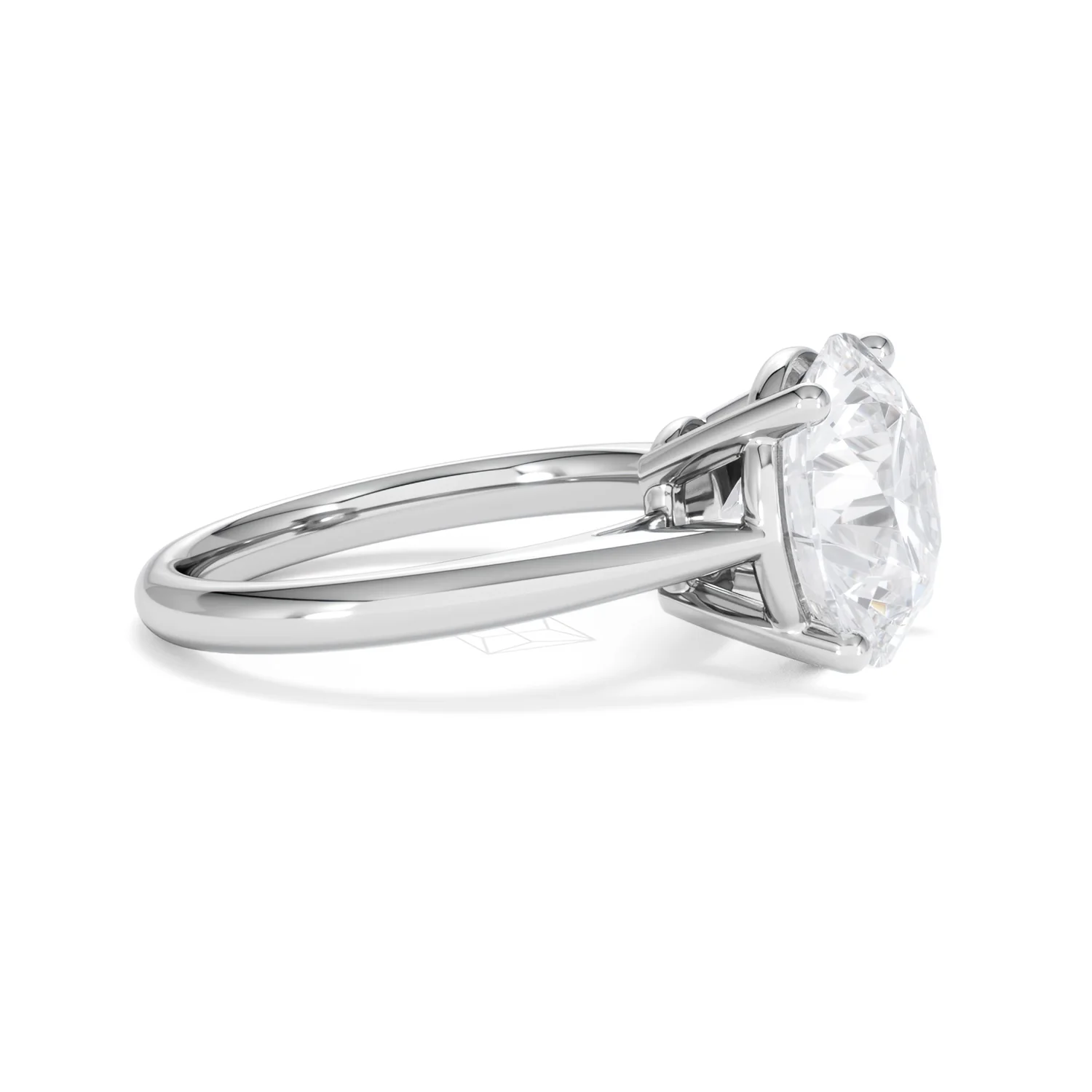 Elysia 5.00ct Lab Diamond Round Cut Engagement Ring in 18K White Gold G/VS1 - Image 25