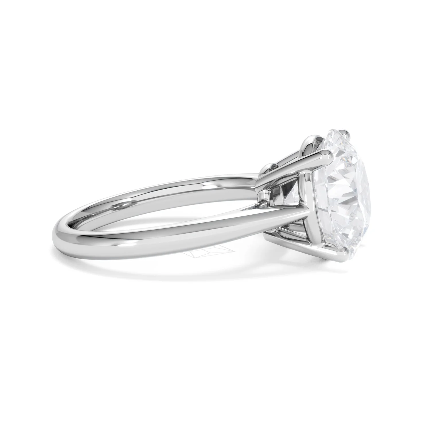 Elysia 5.00ct Lab Diamond Round Cut Engagement Ring in 18K White Gold G/VS1 - Image 26