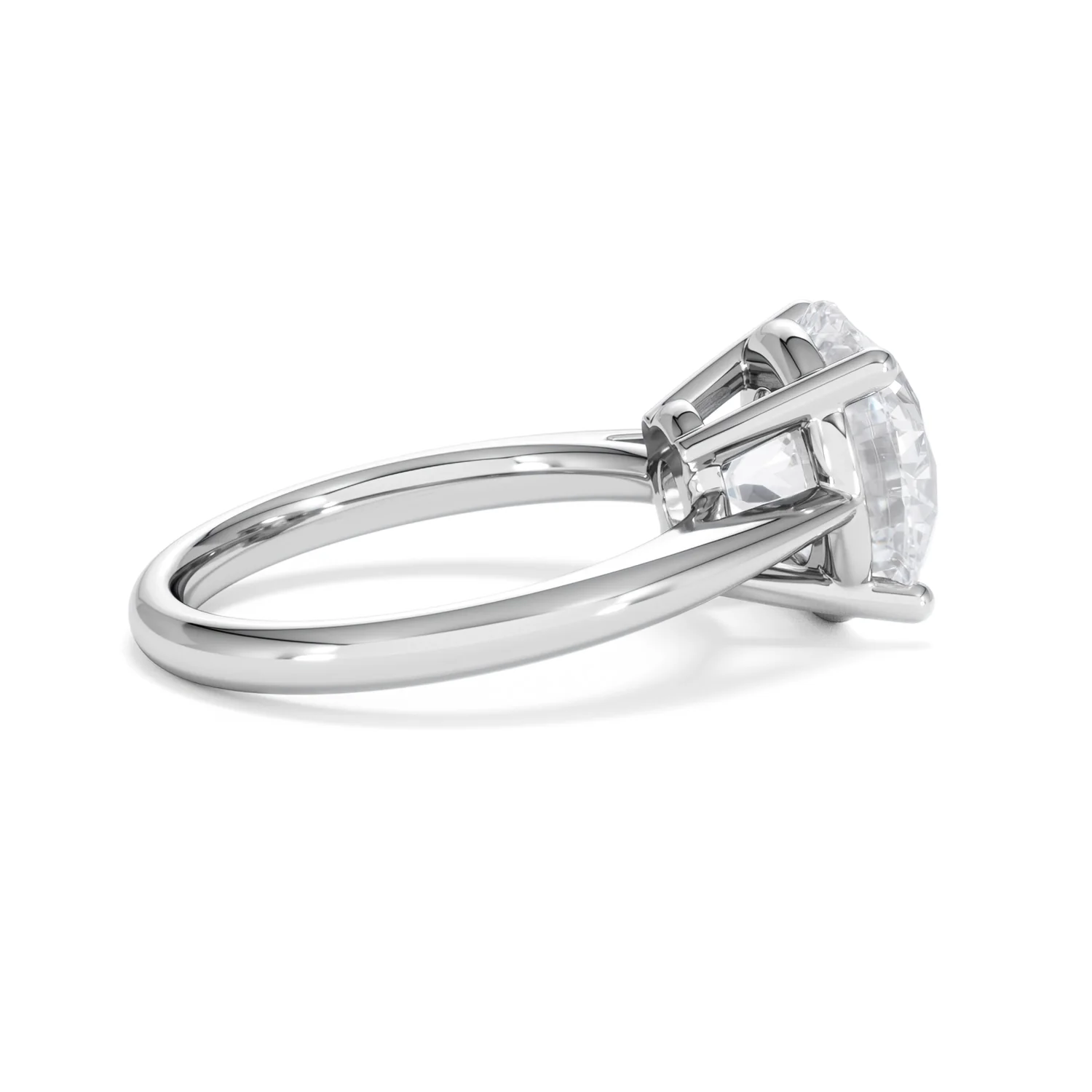 Elysia 5.00ct Lab Diamond Round Cut Engagement Ring in 18K White Gold G/VS1 - Image 32