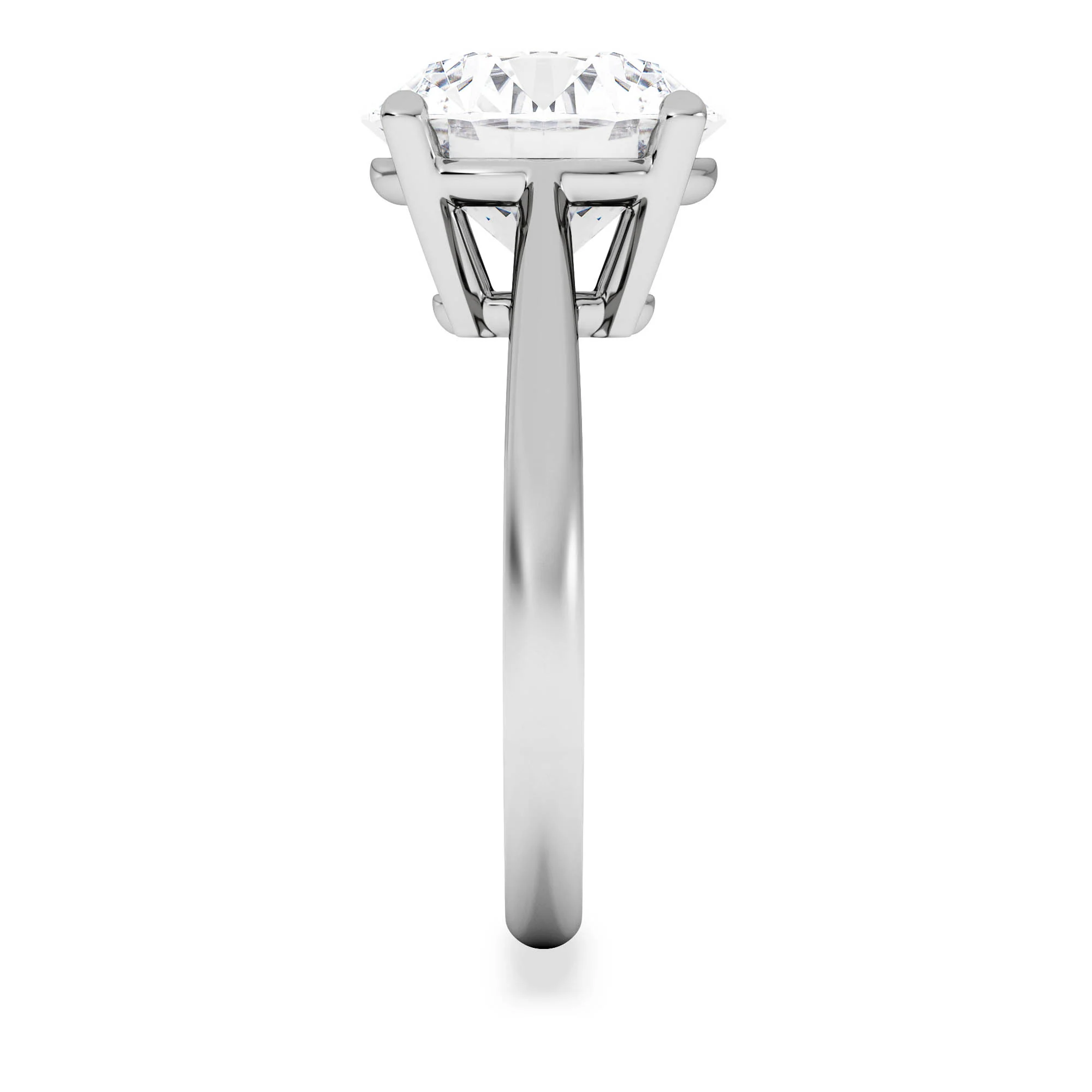 Elysia 5.00ct Lab Diamond Round Cut Engagement Ring in 18K White Gold G/VS1 - Image 5
