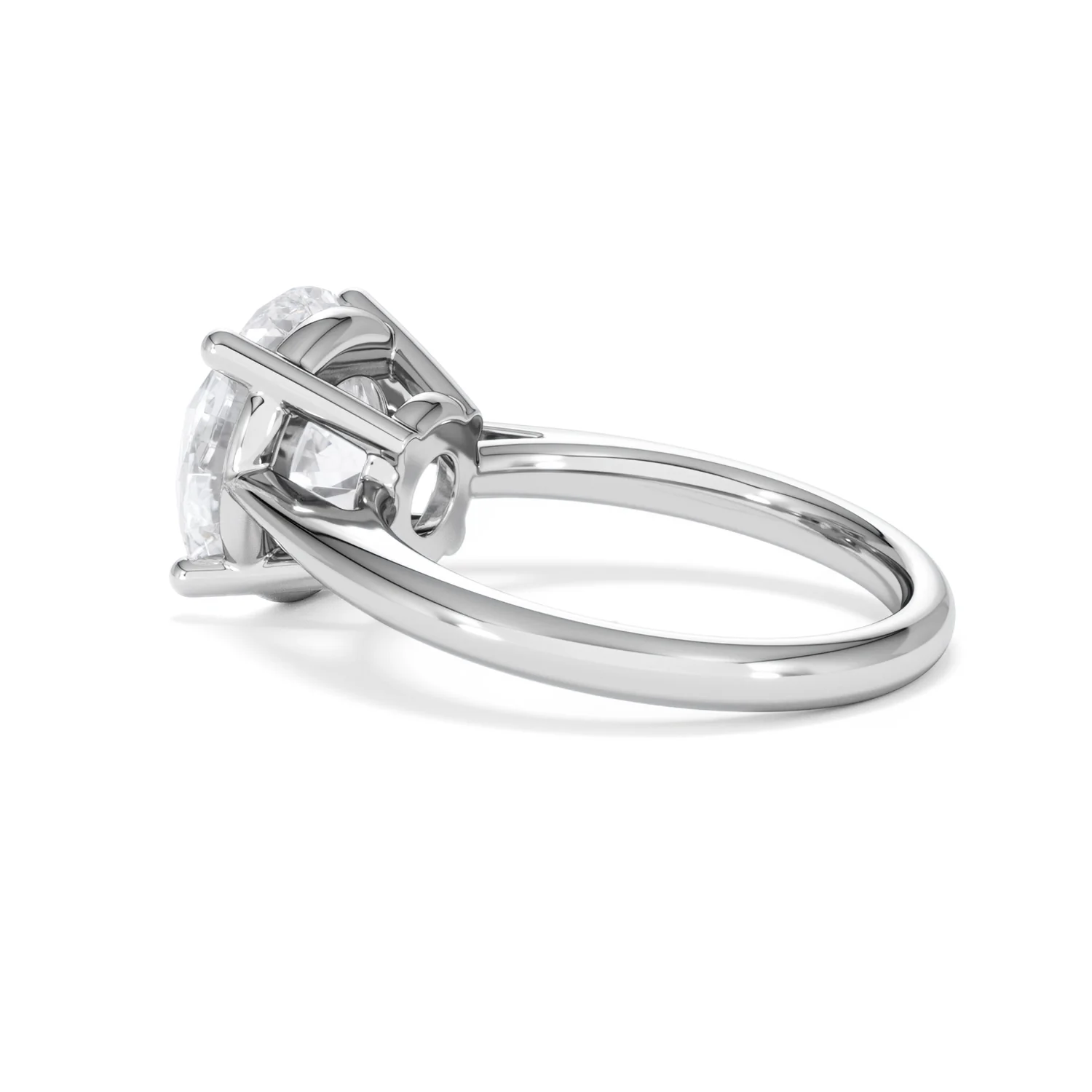 Elysia 5.00ct Lab Diamond Round Cut Engagement Ring in 18K White Gold G/VS1 - Image 62