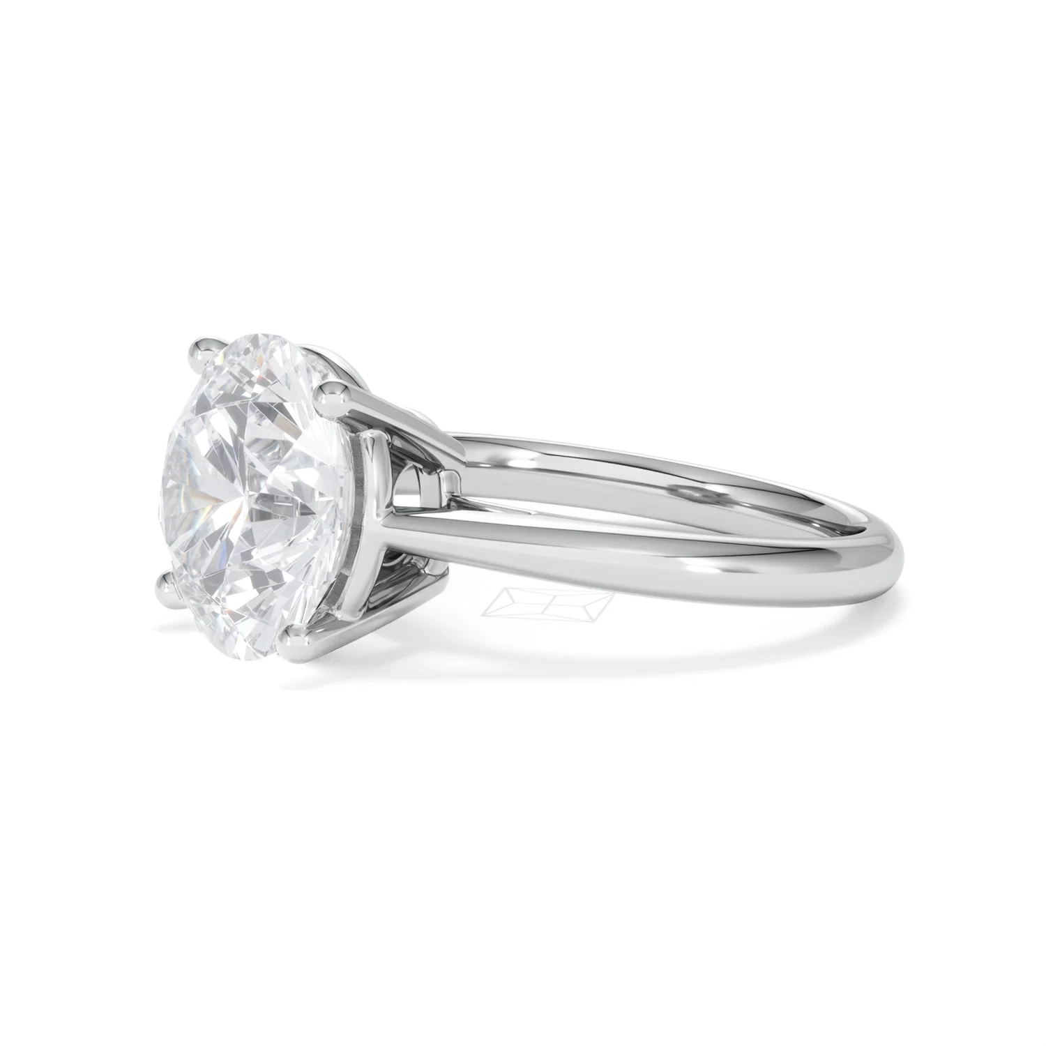 Elysia 5.00ct Lab Diamond Round Cut Engagement Ring in 18K White Gold G/VS1 - Image 76