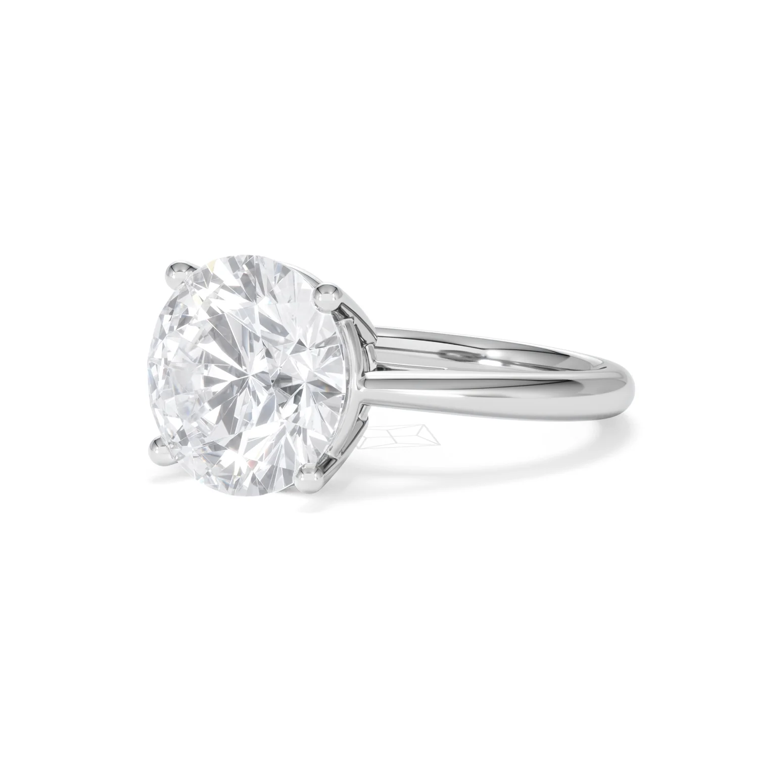 Elysia 5.00ct Lab Diamond Round Cut Engagement Ring in 18K White Gold G/VS1 - Image 81