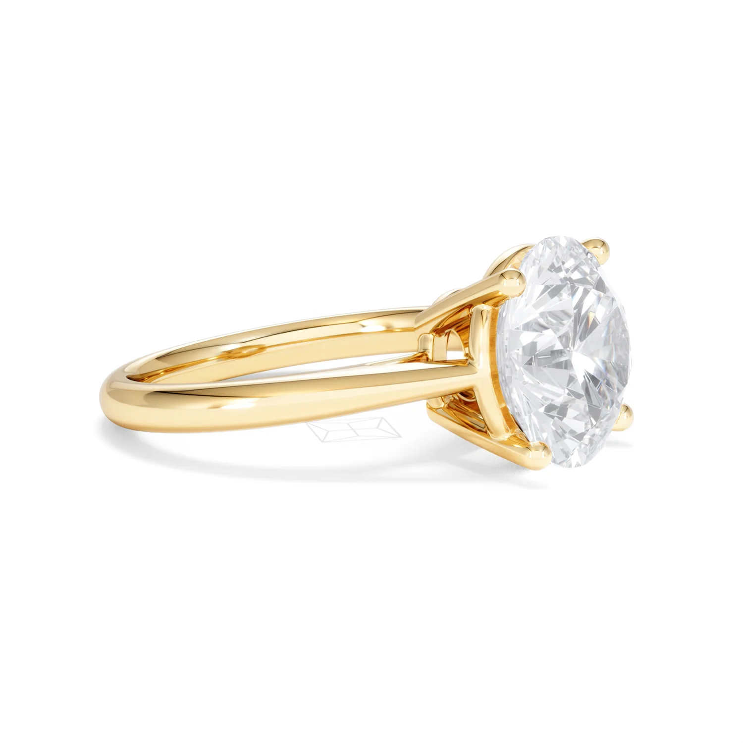 Elysia 5.00ct Lab Diamond Round Cut Engagement Ring in 18K Yellow Gold G/VS1 - Image 22
