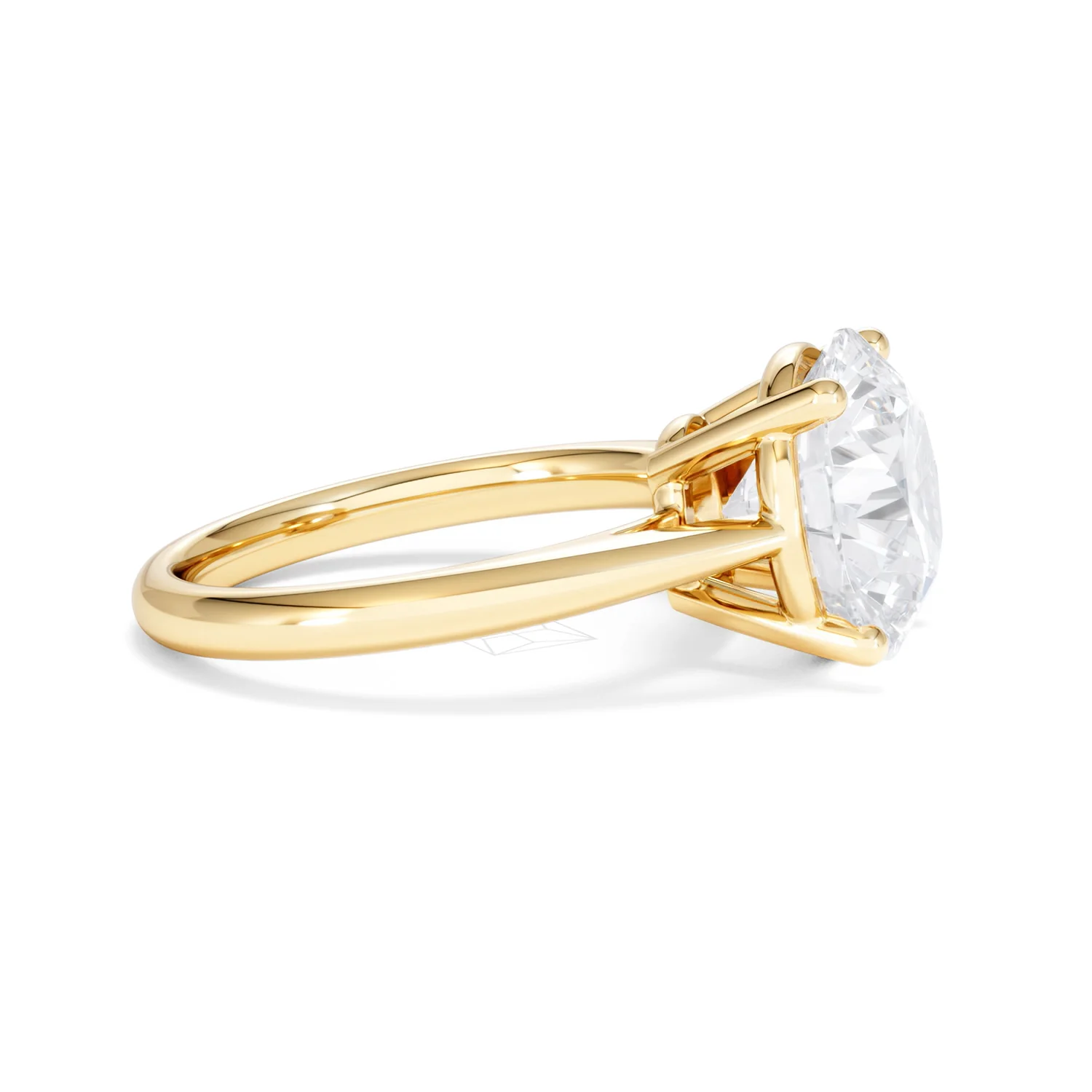 Elysia 5.00ct Lab Diamond Round Cut Engagement Ring in 18K Yellow Gold G/VS1 - Image 26