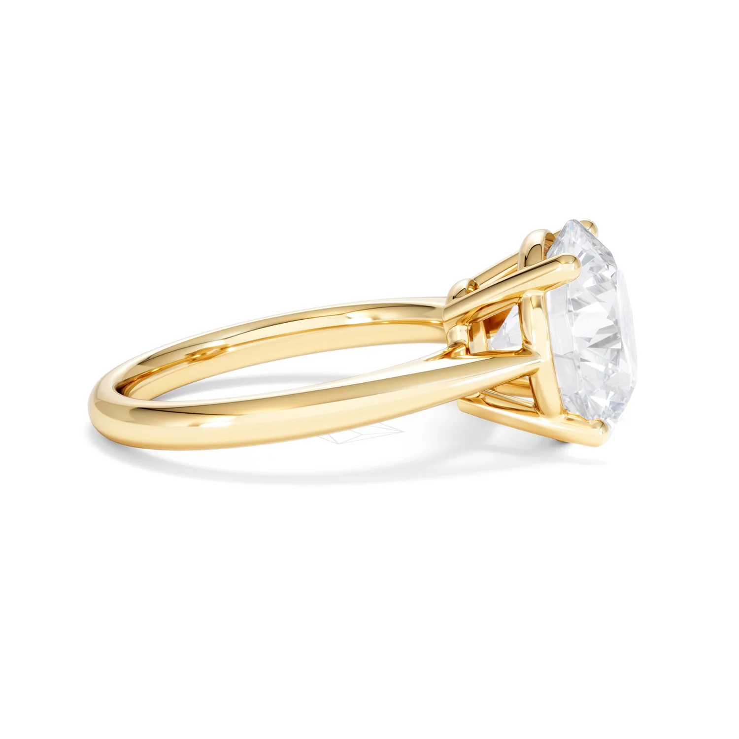 Elysia 5.00ct Lab Diamond Round Cut Engagement Ring in 18K Yellow Gold G/VS1 - Image 27