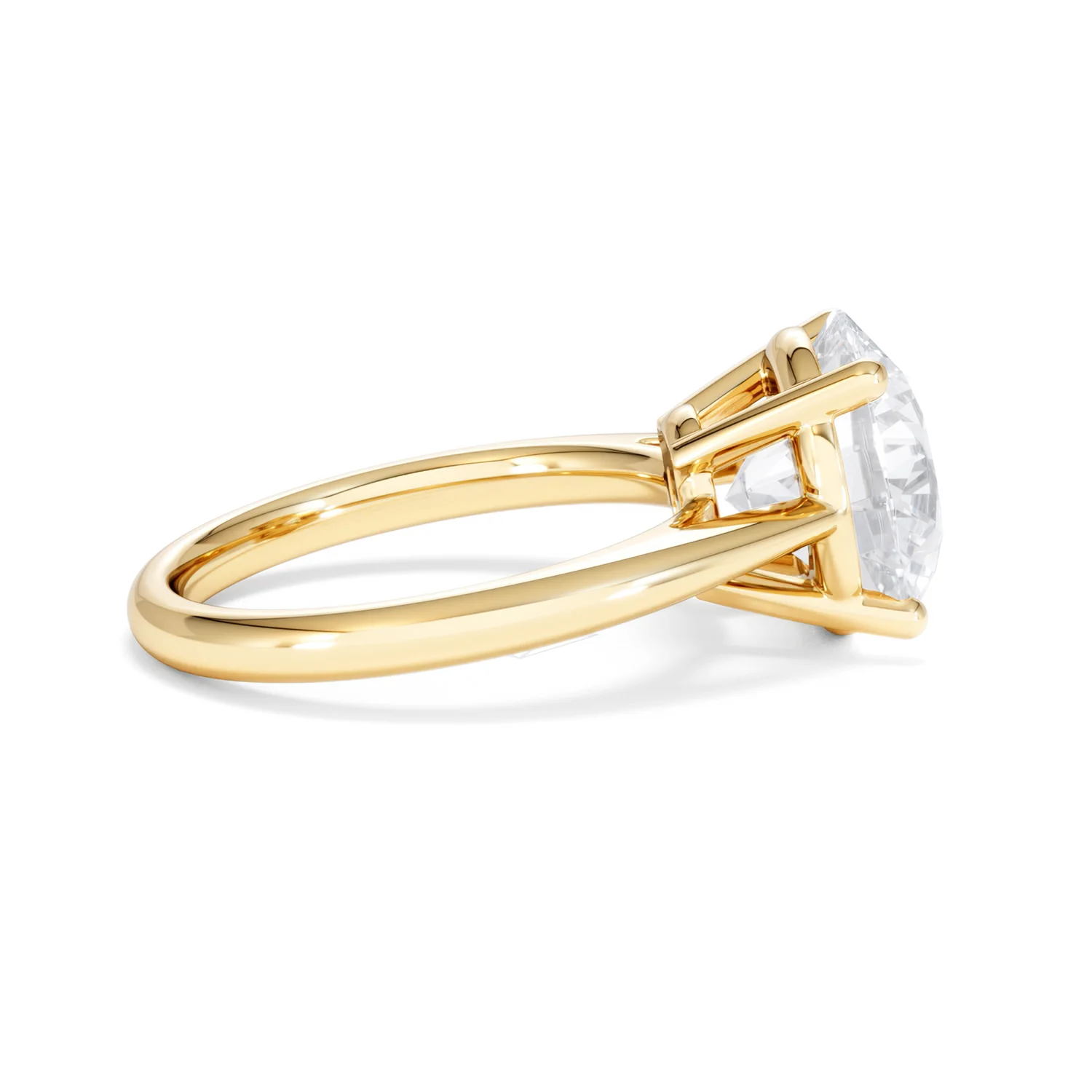 Elysia 5.00ct Lab Diamond Round Cut Engagement Ring in 18K Yellow Gold G/VS1 - Image 30